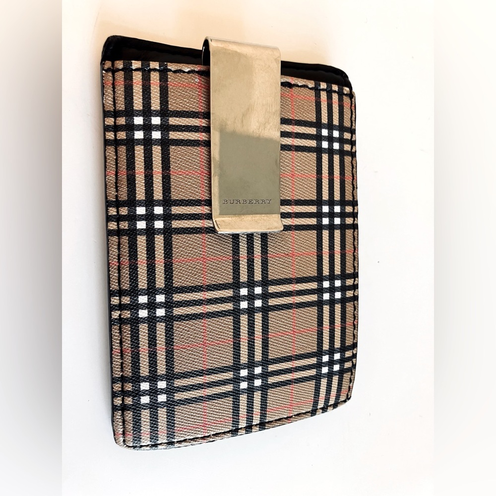 Burberry Money Clip Wallet in Antique Check